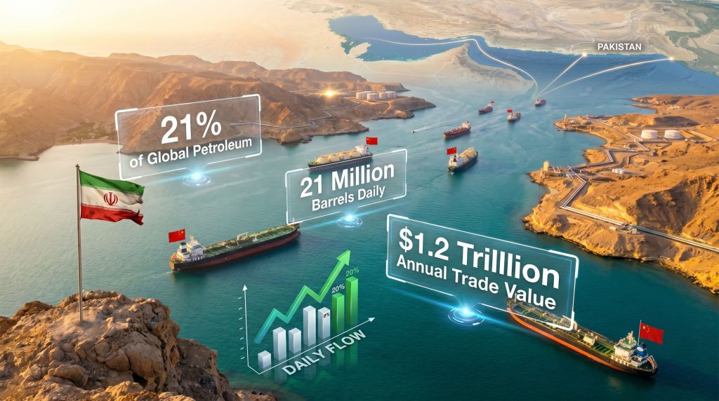 Strait of Hormuz oil trade statistics.