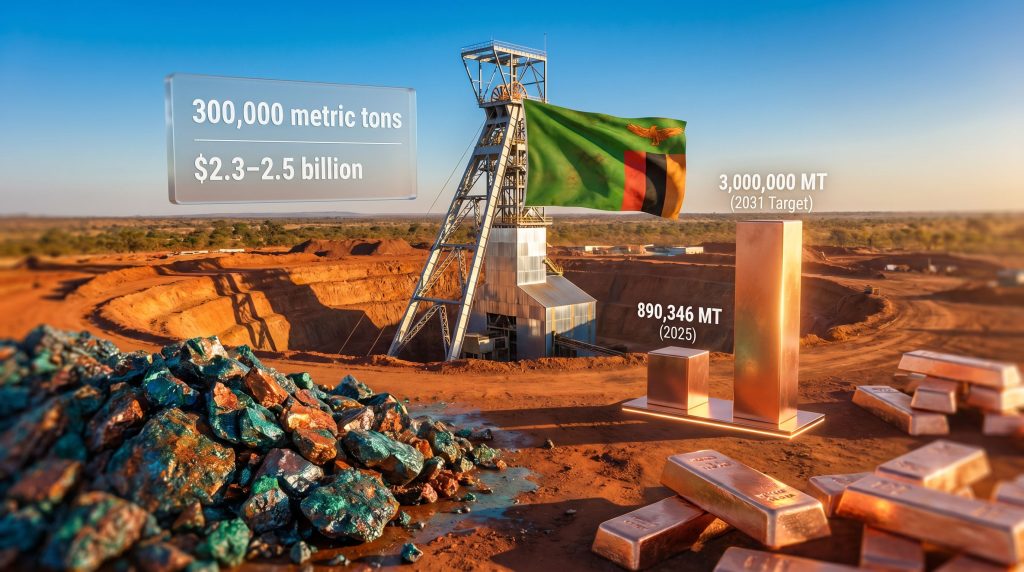 Zambia stake in Mingomba copper mine infographic