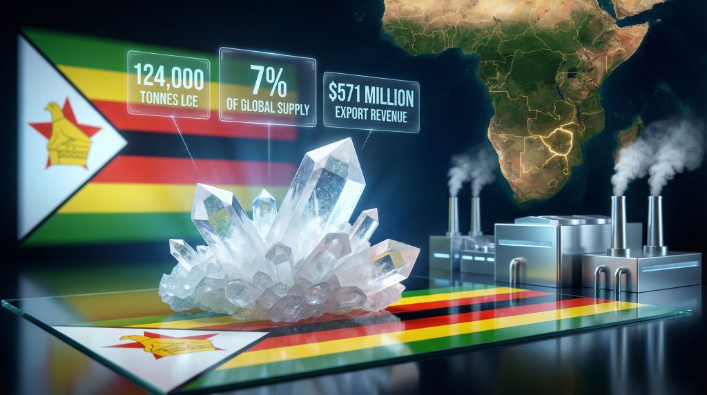 Zimbabwe post-embargo lithium policy visualization.