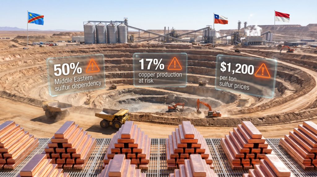 Mining industry risks due to war.