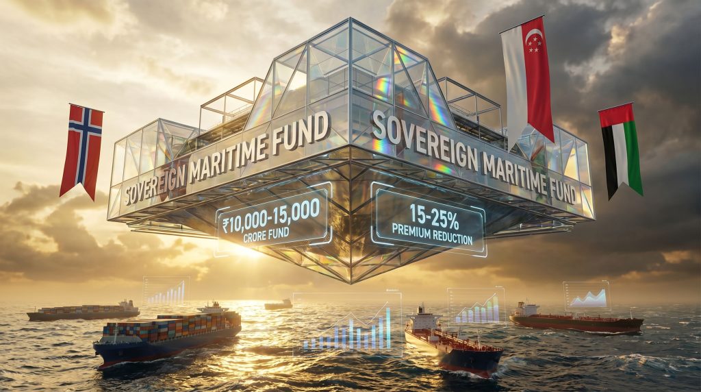 Sovereign maritime fund concept with ships.