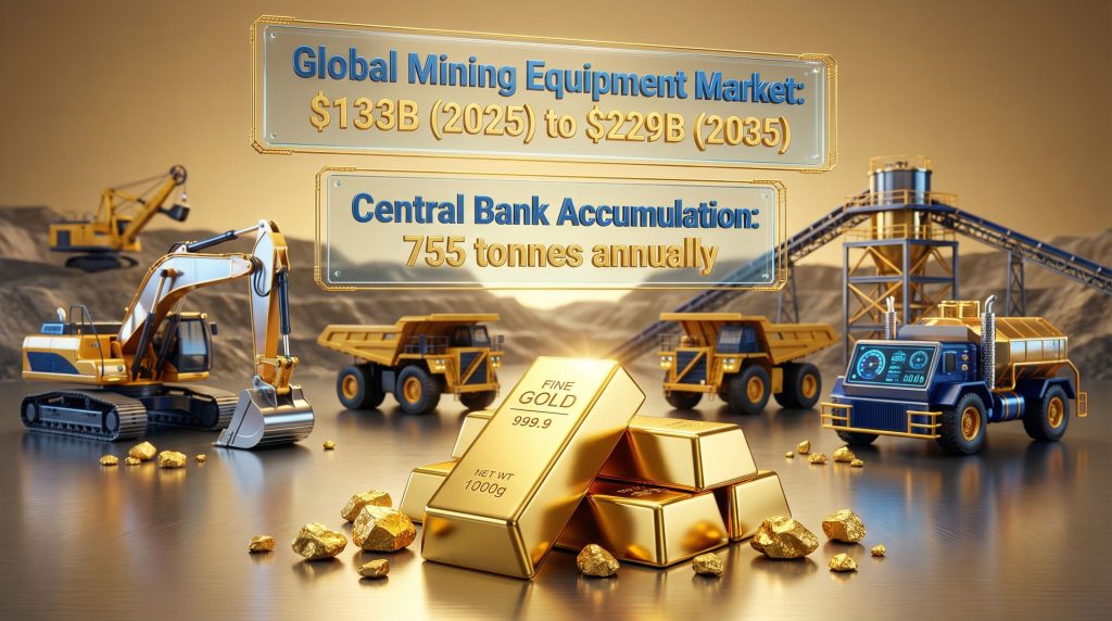Mining equipment demand surges with gold boom.
