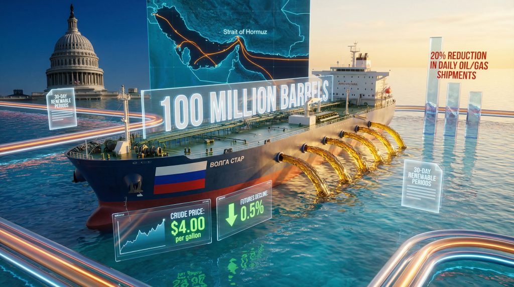 US oil waiver extension visualized with oil transport.