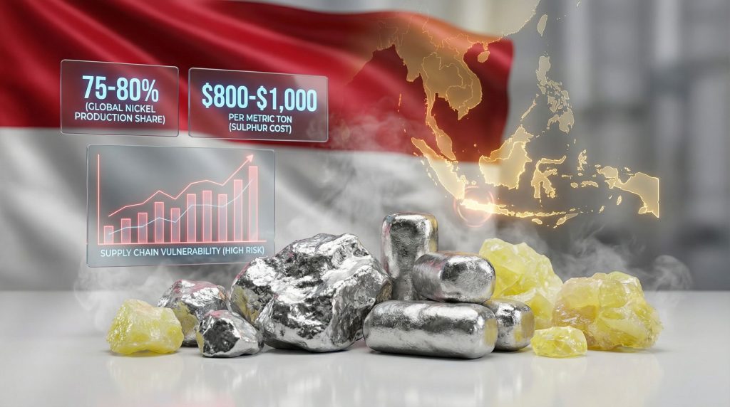 Indonesia nickel sulphur shortage visualization with statistics.