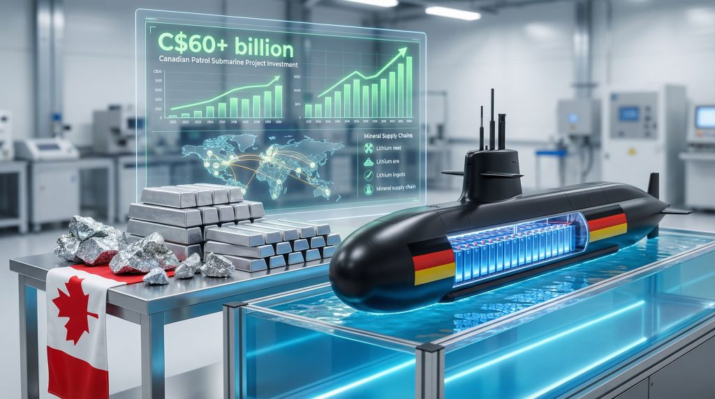 Submarine model highlights lithium developer interest.