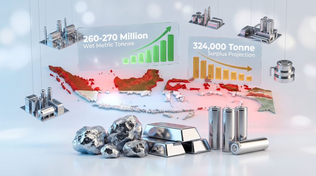 Indonesia's nickel production overview and projections.