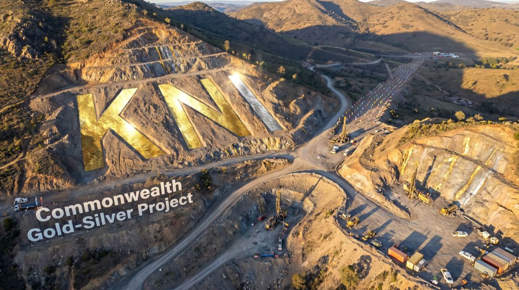 Kuniko Ltd-KNI-Commonwealth Gold-Silver Project aerial view.
