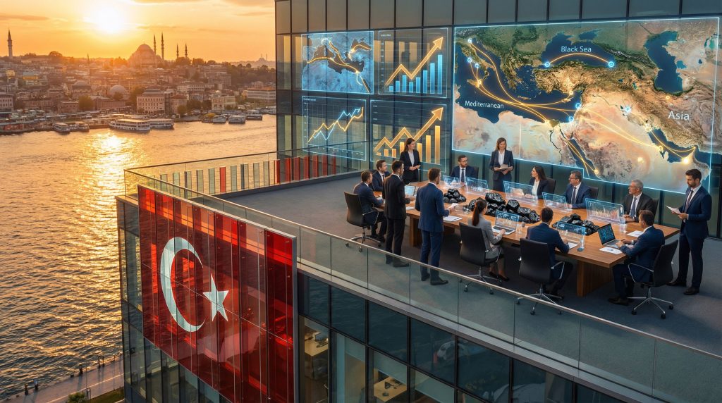 Argus coal conference overlooking Istanbul sunset.