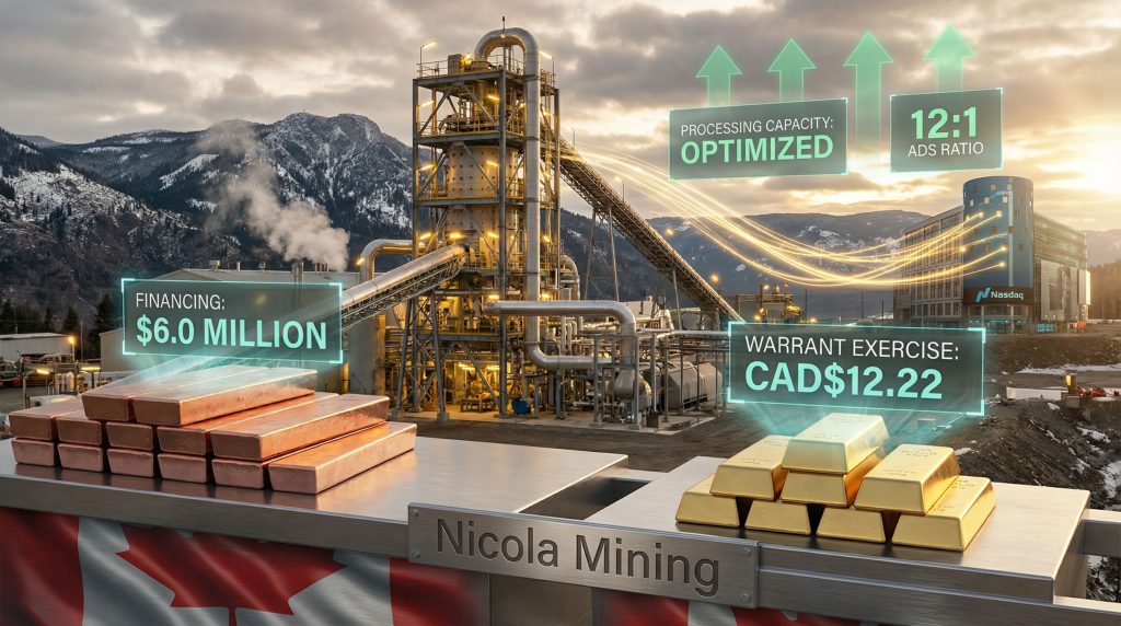 Nicola Mining Nasdaq debut with financial highlights.