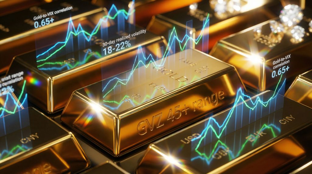 Gold market volatility illustrated with graphs.