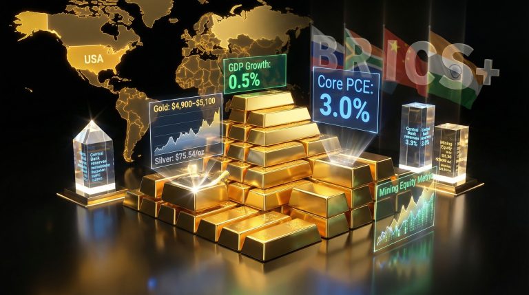 Gold and silver market reaction visualization.