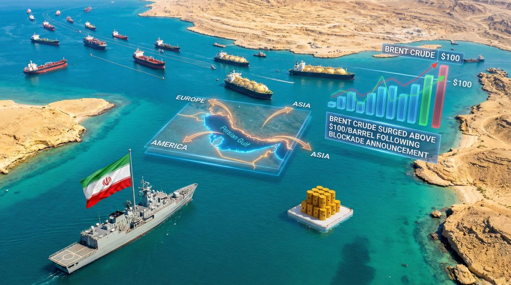 Iran US naval blockade impacts oil prices.