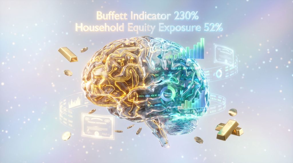 Gold versus stocks investment analysis infographic.