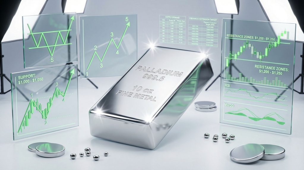 Palladium bullish structures and trading charts.