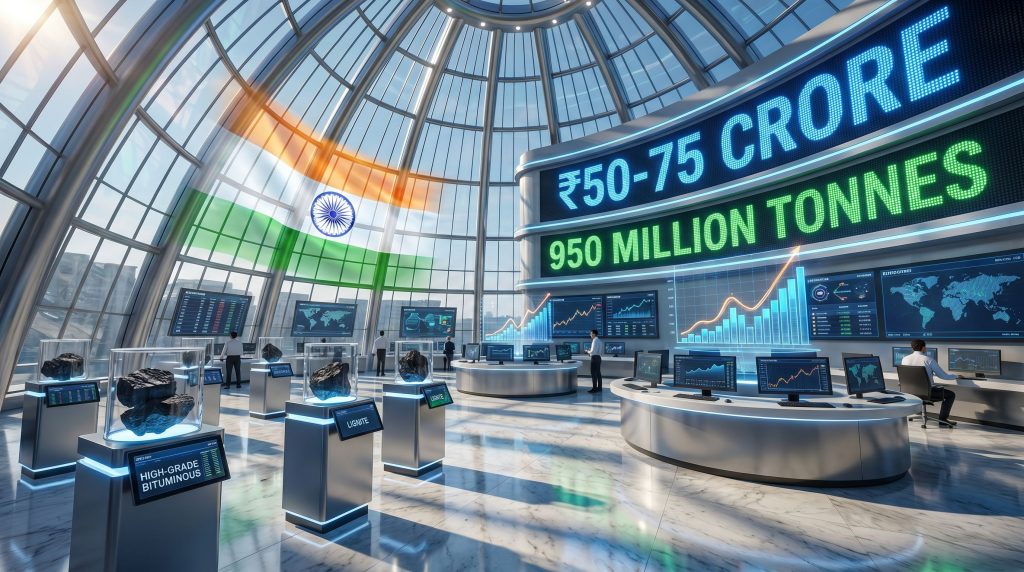 Indian coal trading platform digital interface.