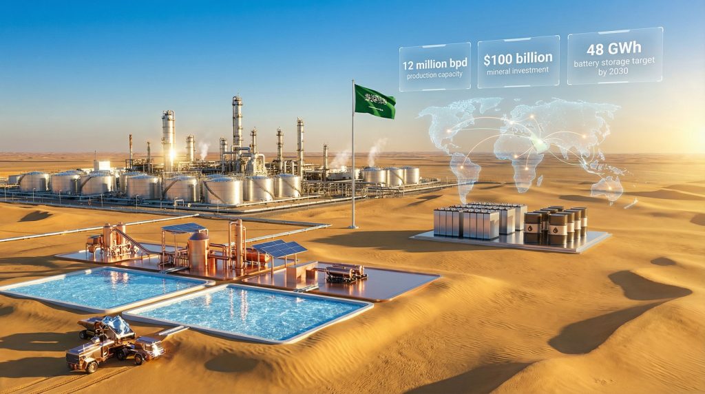 Saudi Arabia energy transition visualization.