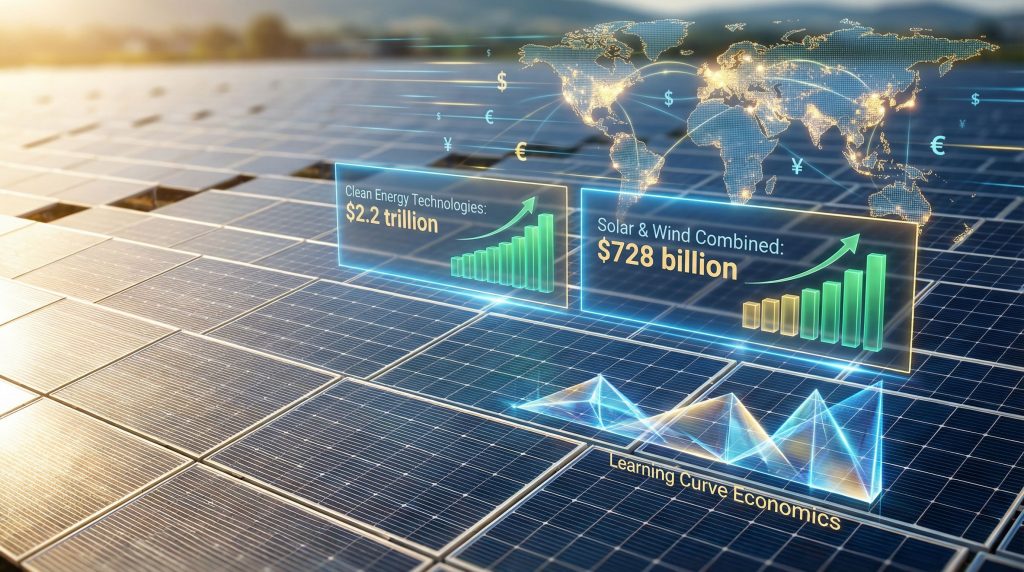 Solar energy investment trends visualized with data.