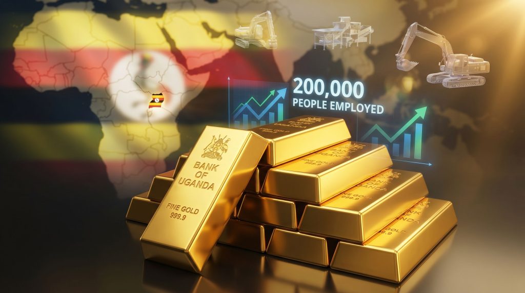 Uganda gold reserve strategy enhances employment.