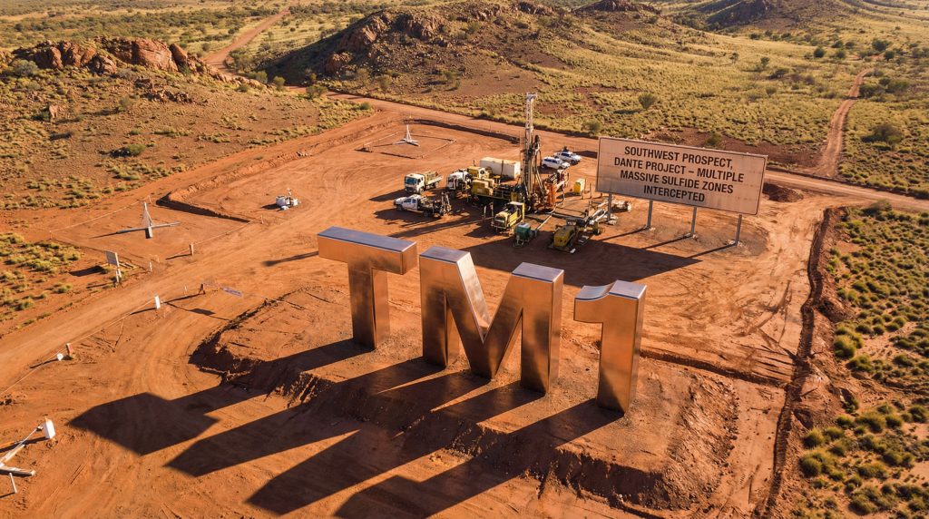 Terra Metals Ltd-TM1-TM1 sign at mining exploration site.