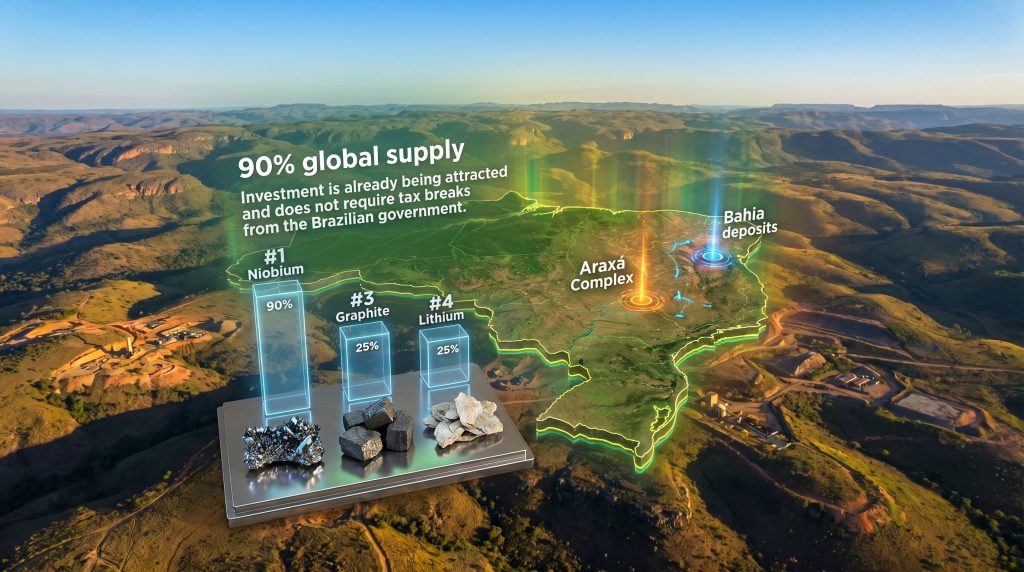 Brazil regulates critical minerals, no tax breaks.