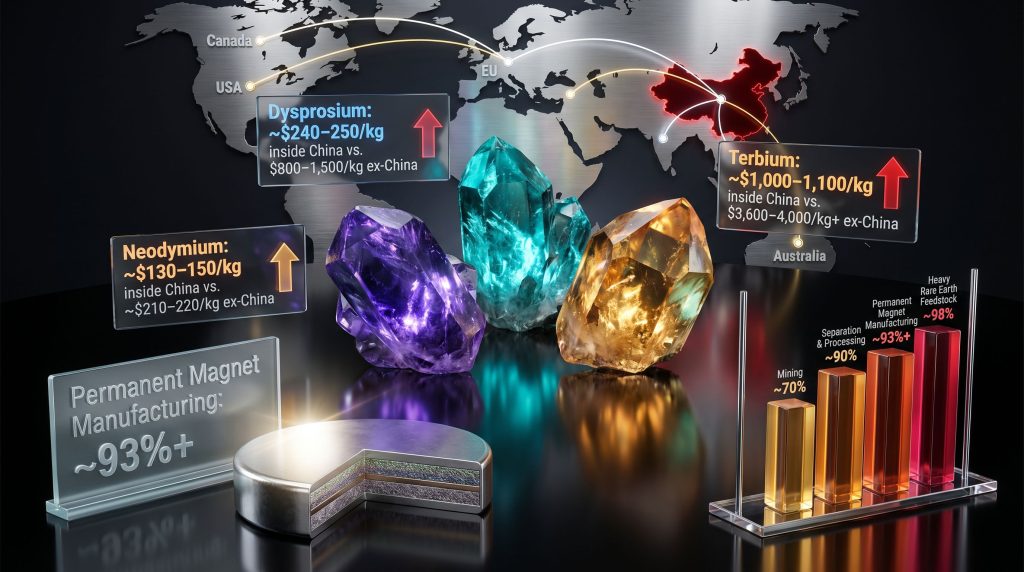 China rare earth leverage global supply map