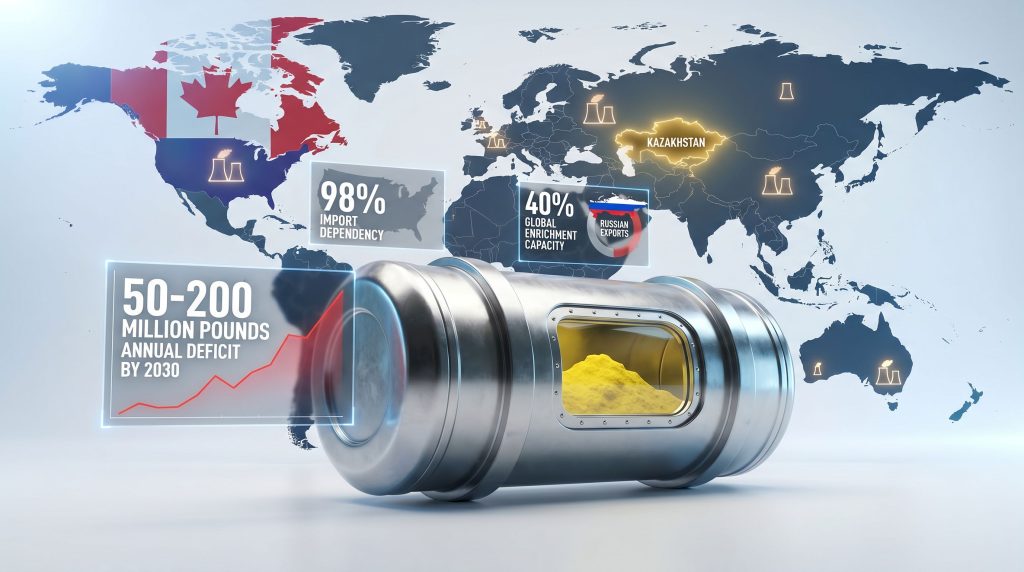 Global uranium supply gap illustrated with data.