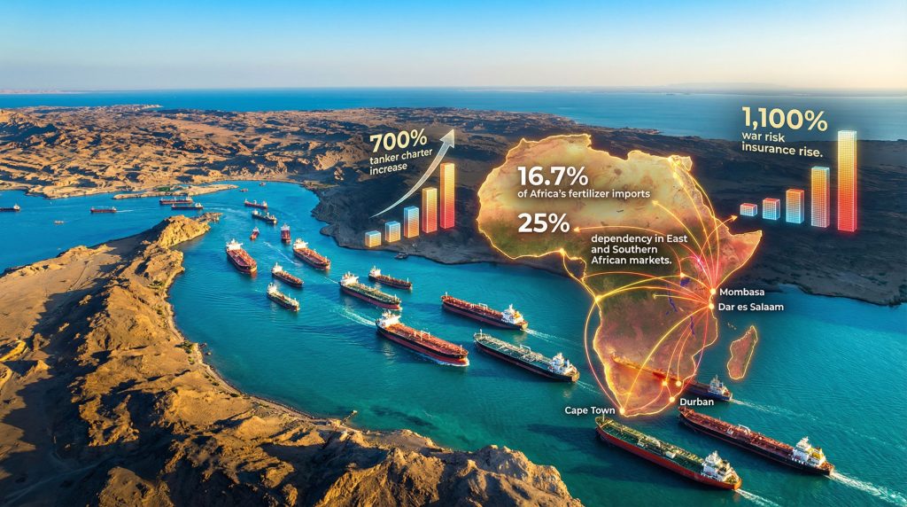 Strait of Hormuz's economic influence on Africa.