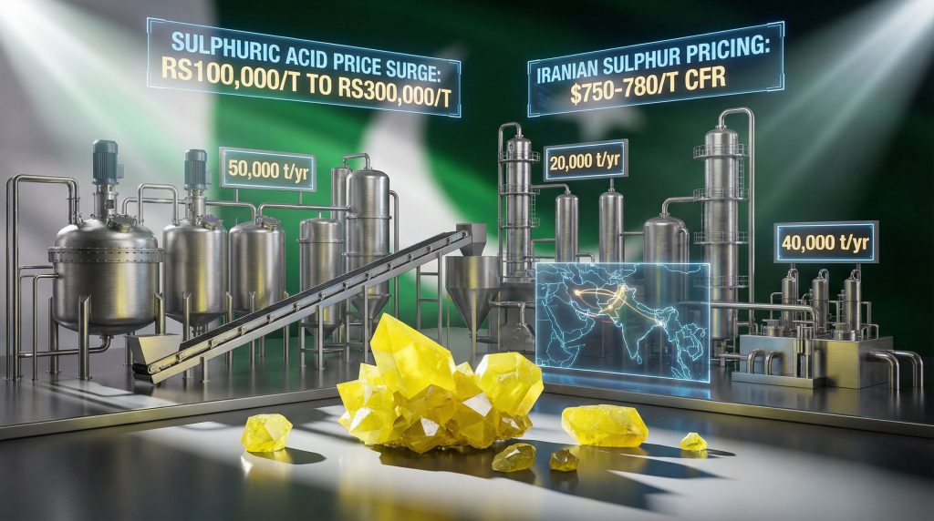 Sulphur shortage impacts production output in Pakistan.