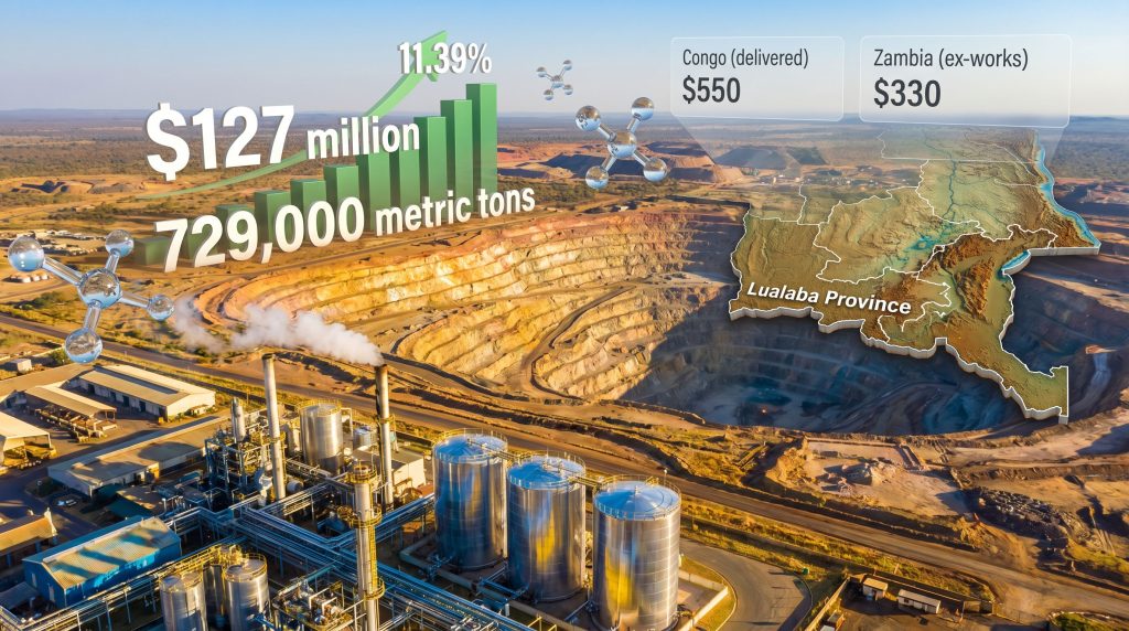Congo sulphuric acid market analysis and prices.