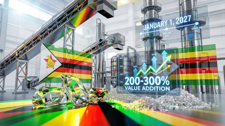 Zimbabwe lithium export ban conditions visualized.