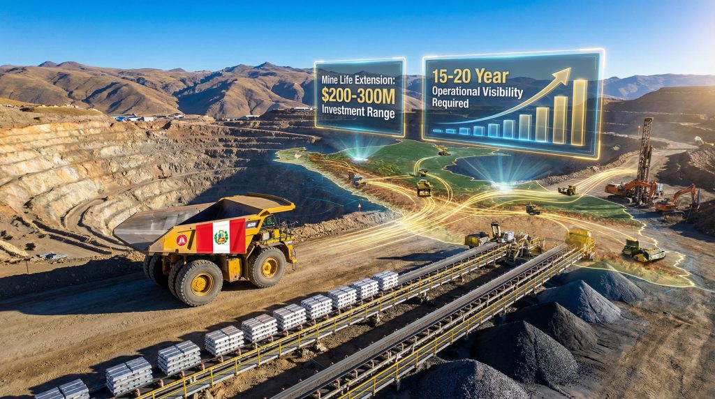 Volcan mining expansion in central Peru.