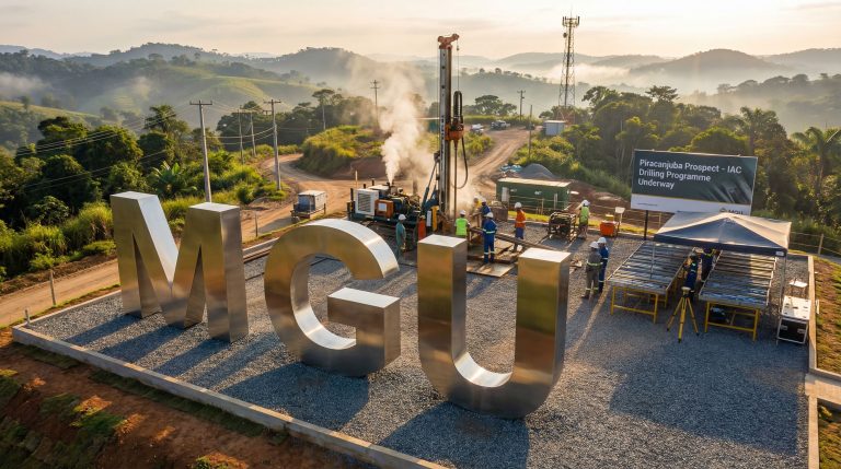 Magnum Mining and Exploration Ltd-MGU-MGU drilling project in picturesque landscape.
