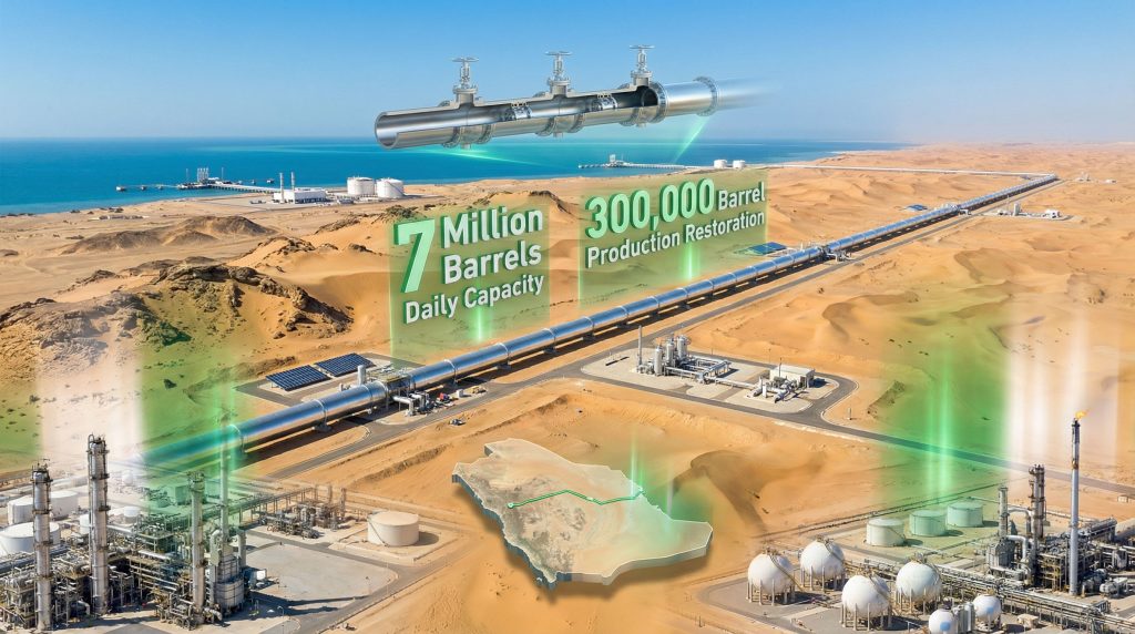 Saudi East-West Pipeline at Full Capacity.