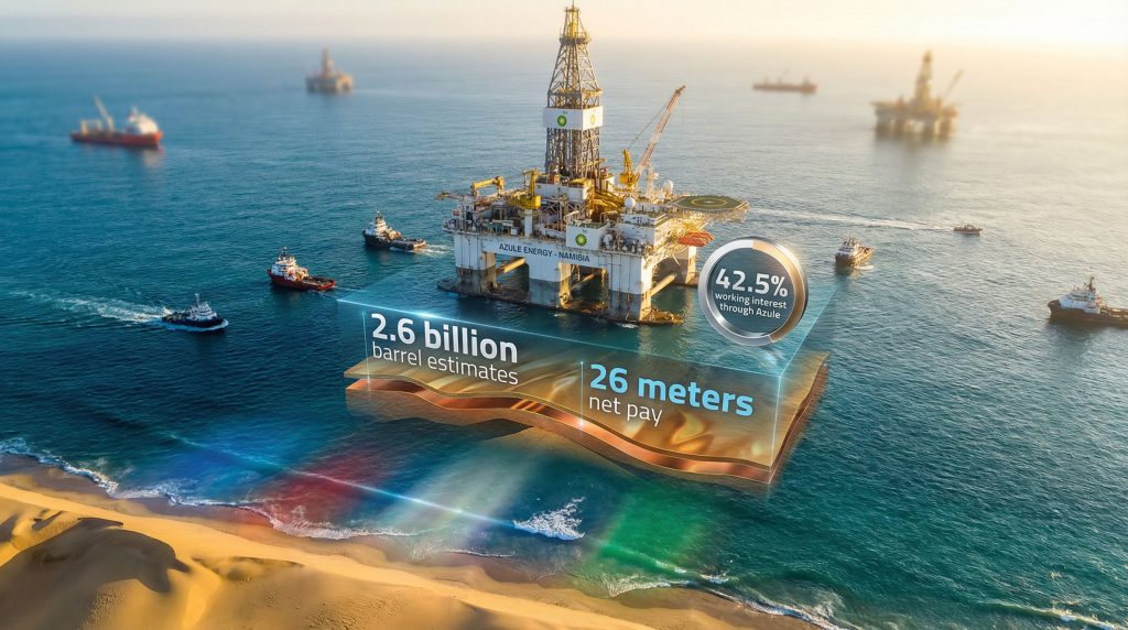 Offshore oil rig for BP exploration licenses.
