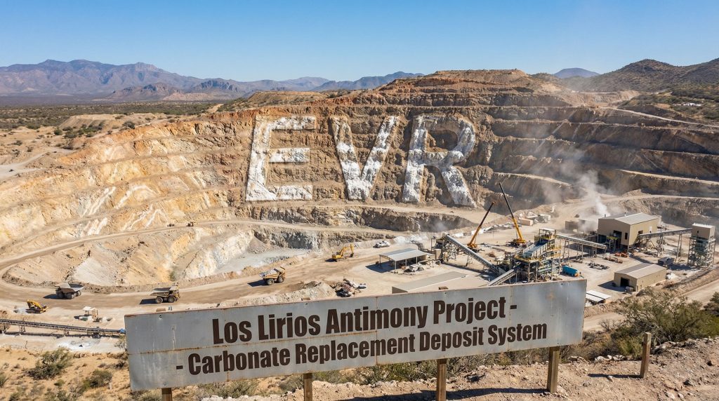 EV Resources Ltd-EVR-Los Lirios Antimony Project excavation site.