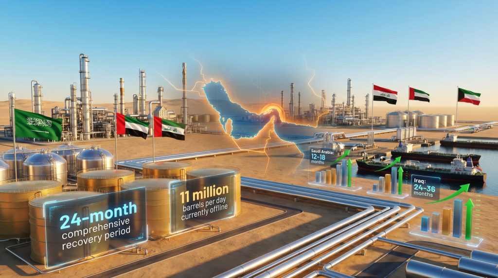 Middle East oil industry recovery timeline.