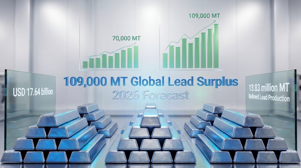Global lead surplus forecast with graphs.