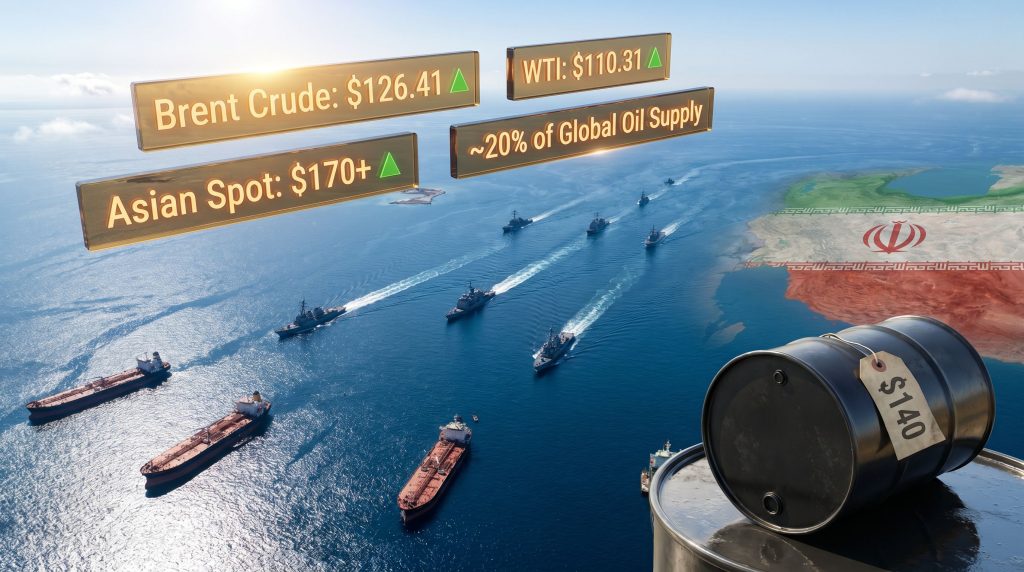 Trump Iran blockade oil prices surge graphic