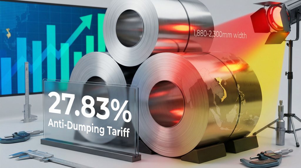 Vietnam imposes 27.83% tariff on steel.
