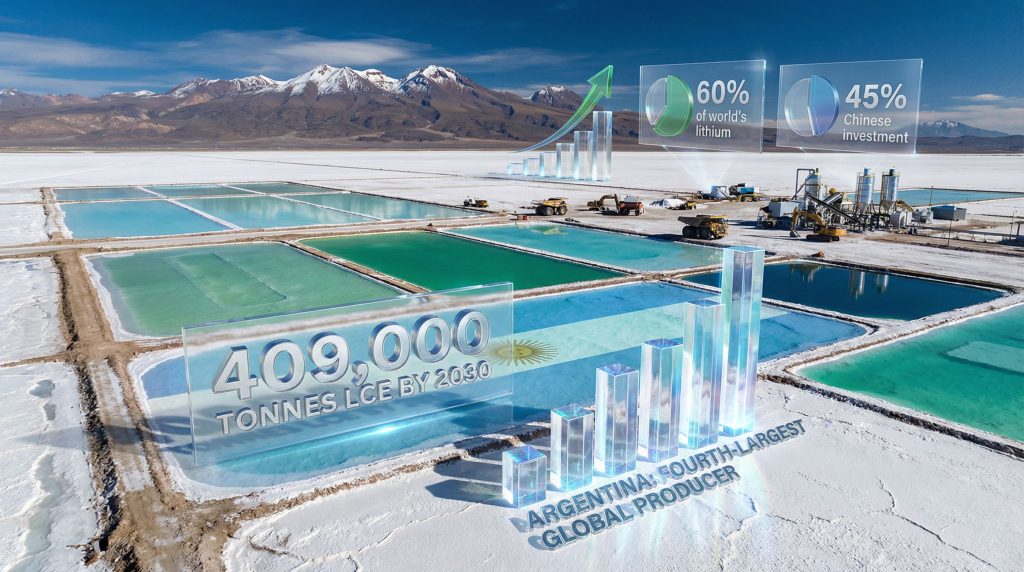 Argentina lithium projects: salt flats and charts.