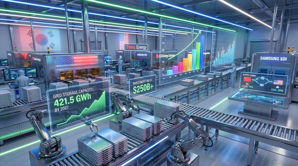 High-tech U.S. battery manufacturing facility expansion.
