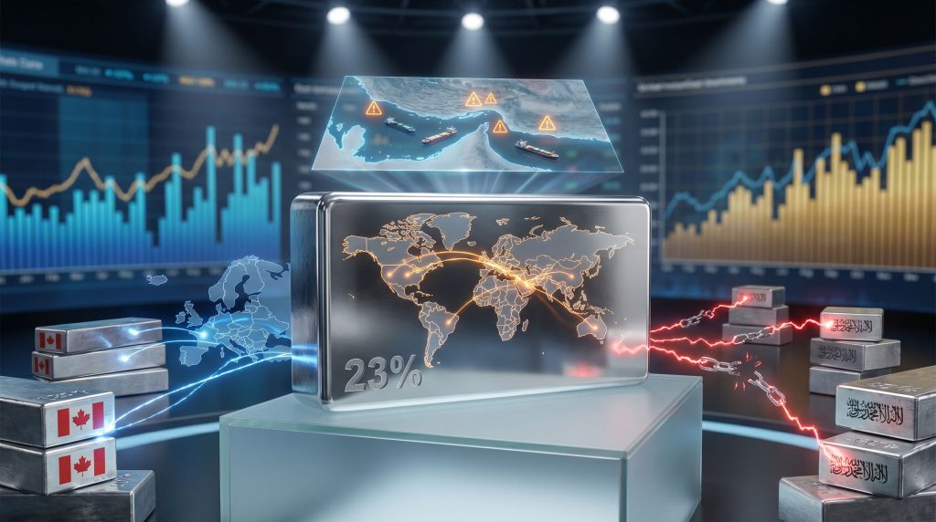Global shipment disruptions visualized with data charts.