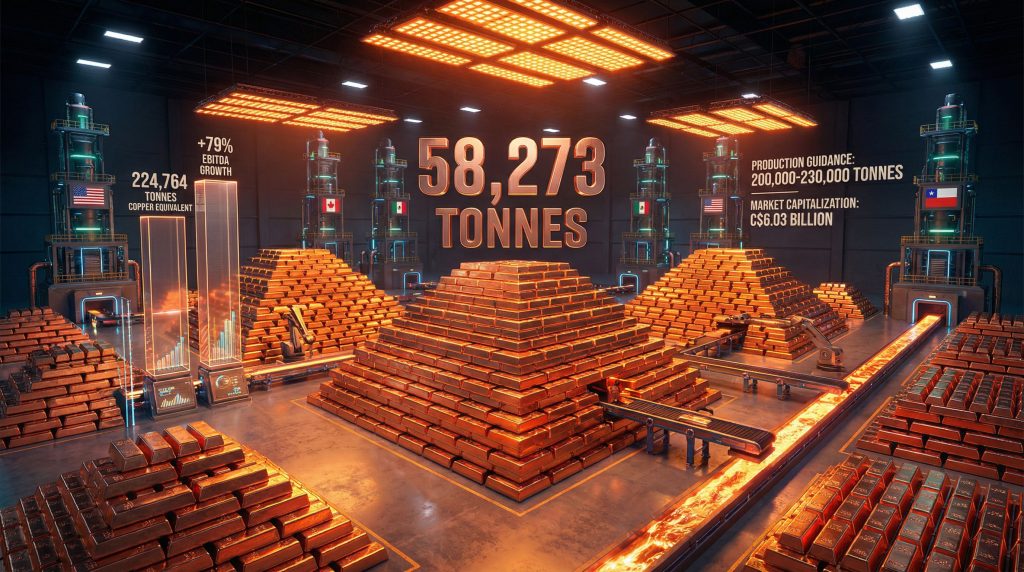 Copper production stats with Capstone Copper shares.