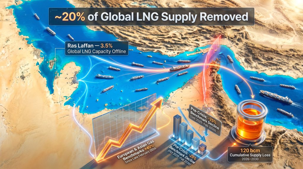Middle East crisis disrupts international natural gas markets map