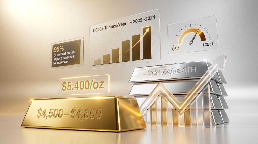 Gold or silver price dip correction or trend reversal chart