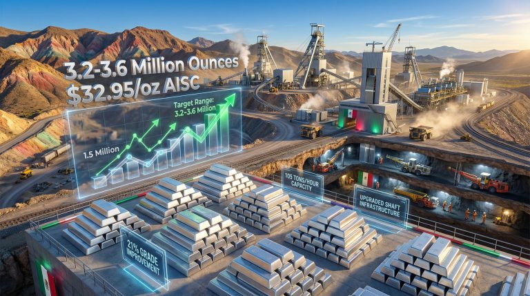 Mining operation showcasing Americas Gold & Silver production growth.