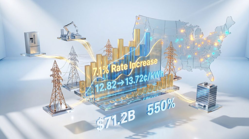 Graph illustrating economic impact of rising energy costs.