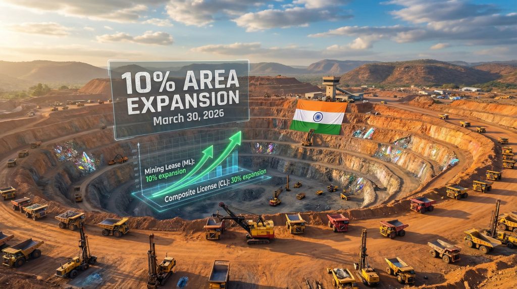 India eases mining lease rules; area expansion.