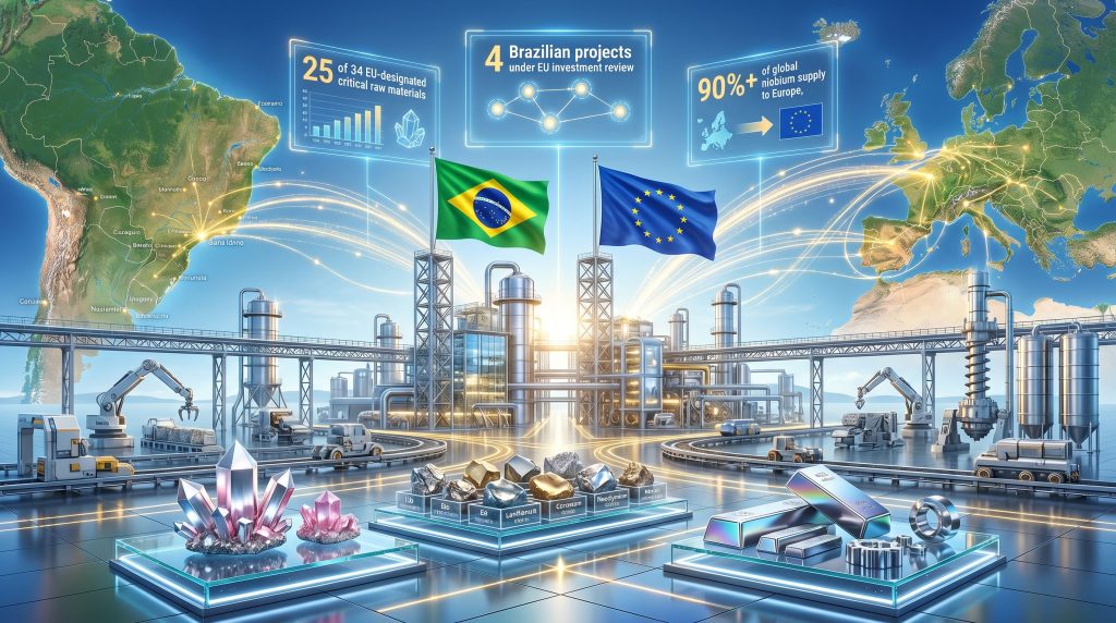 Brazil-EU partnership in critical minerals illustrated.