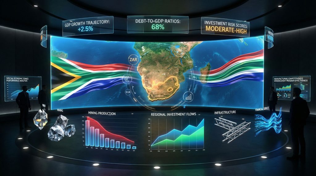 Economic data visualizations highlight investment challenges.